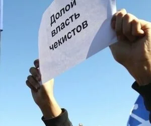 Полиция отобрала баннер про Путина на митинге против репрессий в Москве