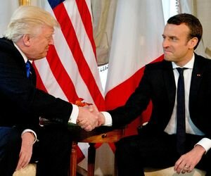 Трамп заявил, что во время встречи с Макроном обсуждал Украину