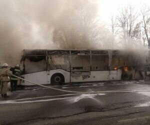 В Винницкой области на ходу загорелся пассажирский автобус
