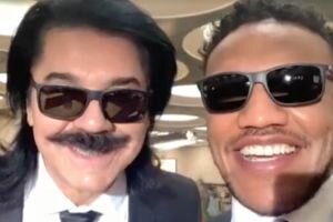 В солнечных очках и костюмах: Беленюк вместе с Зибровым спели женщинам песню в честь 8 марта (видео)