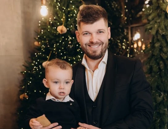 Михаил Хомич с сыном